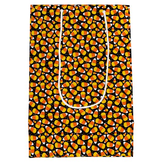 Team Candy Corn Halloween Medium Cadeauzakje (Achterkant)