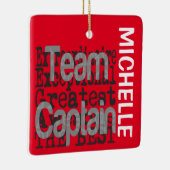 Team Captain Extraordinaire CUSTOM Keramisch Ornament (Rechts)