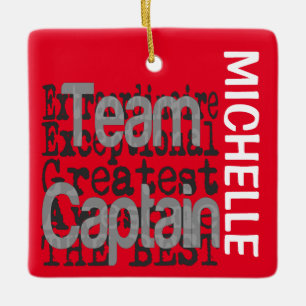 Team Captain Extraordinaire CUSTOM Keramisch Ornament