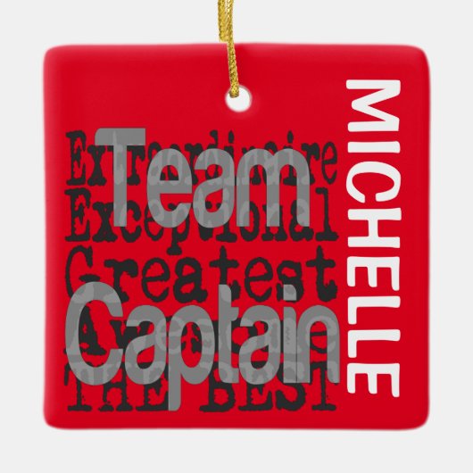 Team Captain Extraordinaire CUSTOM Keramisch Ornament (Voorkant)