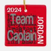 Team Captain Extraordinaire CUSTOM Keramisch Ornament (Voorkant)