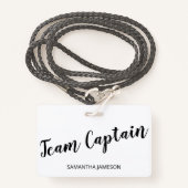 Team Captain Name Badge (Voorkant met draagriem)