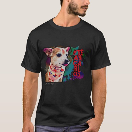 Team Carlos Chihuahua Retro Design T-shirt (Voorkant)