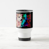 Team Carlos Chihuahua Retro Design Travel Mug Reisbeker (Center)