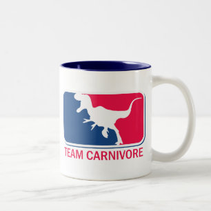 Team Carnivoor Vlees Lover Steak Eater Tweekleurige Koffiemok