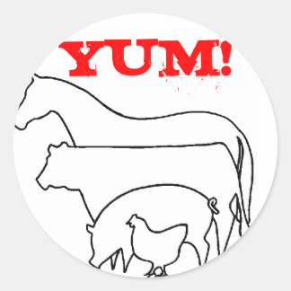 Team Carnivore Ronde Sticker