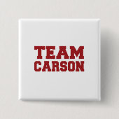 Team Carson 2016 Vierkante Button 5,1 Cm (Voorkant)
