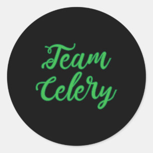 Team Celery Veganistisch door Vegetarisch Sap Fan Ronde Sticker