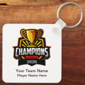 Team Championship Theme Bulk Custom Keychains Sleutelhanger (Achterkant)