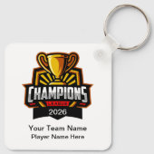 Team Championship Theme Bulk Custom Keychains Sleutelhanger (Achterkant)