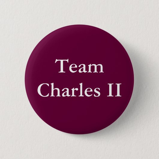 Team Charles II Ronde Button 5,7 Cm (Voorkant)