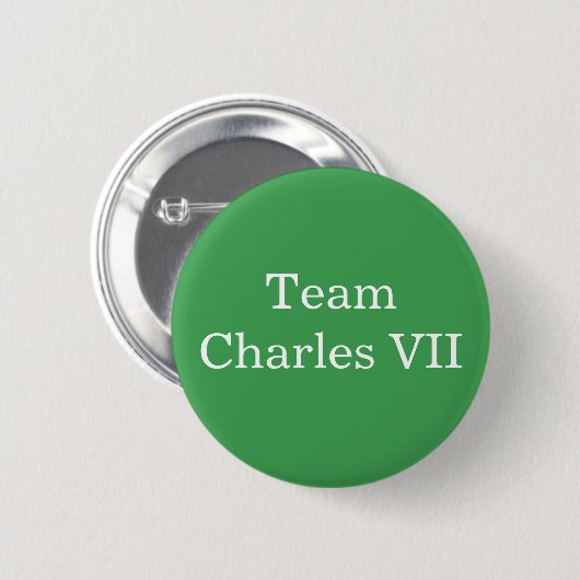 Team Charles VII Heilige Roman Emperor Ronde Button 5,7 Cm (Voorkant /achterkant)