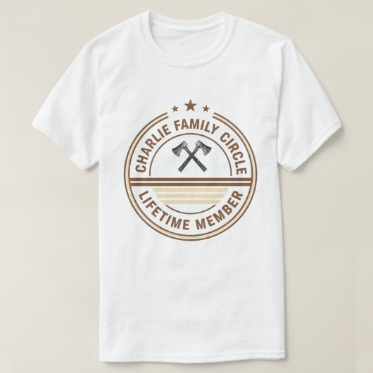 Team Charlie Lifetime Member Funny Name Charlie T-shirt (Design voorkant)