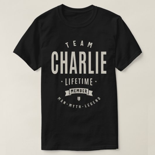 Team Charlie Lifetime Member Gift T-shirt (Design voorkant)