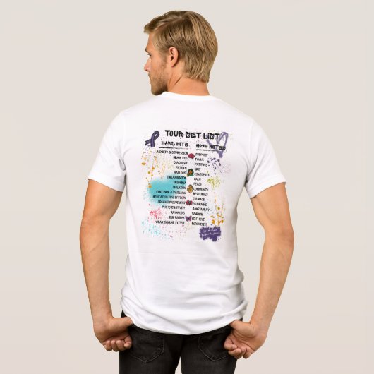 Team Cherokee Unbreakable Tour Men's Tee (White) Tri-Blend Shirt (Achterkant volledig)