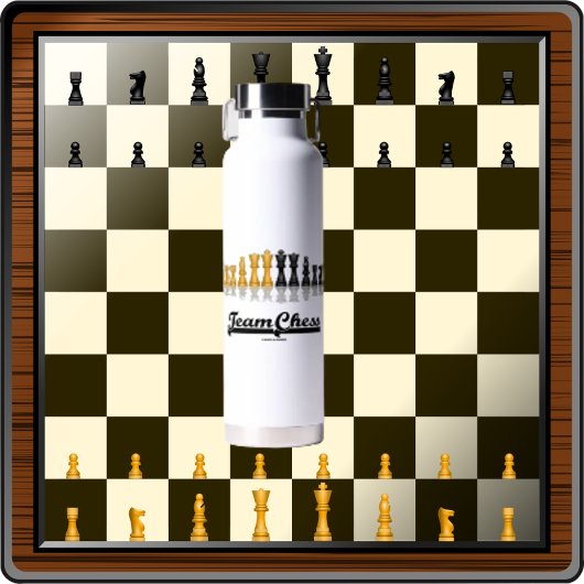 Team Chess Reflecterende schaakstukken Waterfles
