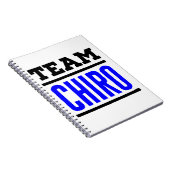 Team Chiro Chiropractor Chiropractic Squad Notitieboek (Rechterzijde)