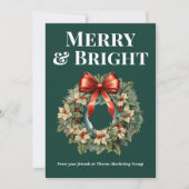 Team Christmas Card in Green Feestdagenkaart (Voorkant)