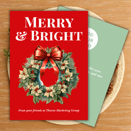 Team Christmas Card in Red Feestdagenkaart