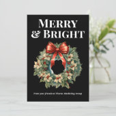 Team Christmas Kaart in het zwart (Staand voorkant)