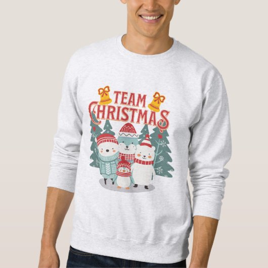 Team Christmas: Schattigee Kantoor Holiday Spirit Trui (Voorkant)