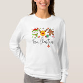 Team Christmas with Reindeer,Snowman & Gingerbread T-shirt (Voorkant)