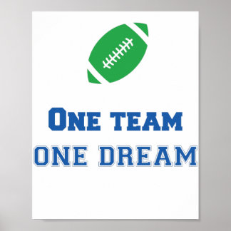 Team citeert Één Team één Dream Football Poster