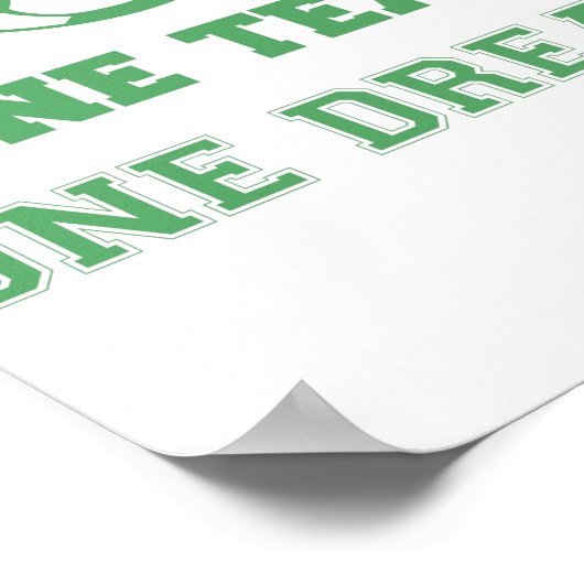 Team citeert Één Team één Dream Voetbal Poster (Hoek)