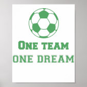 Team citeert Één Team één Dream Voetbal Poster (Voorkant)