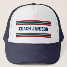 Team Coach Gepersonaliseerd Naam in Jersey Color S Trucker Pet