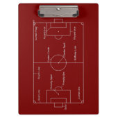 Team Coach Maroon en White Soccer gepersonaliseerd Klembord (Voorkant)