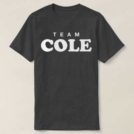Team Cole Gepersonaliseerde Achternaam Bruid Bruid T-shirt (Design voorkant)