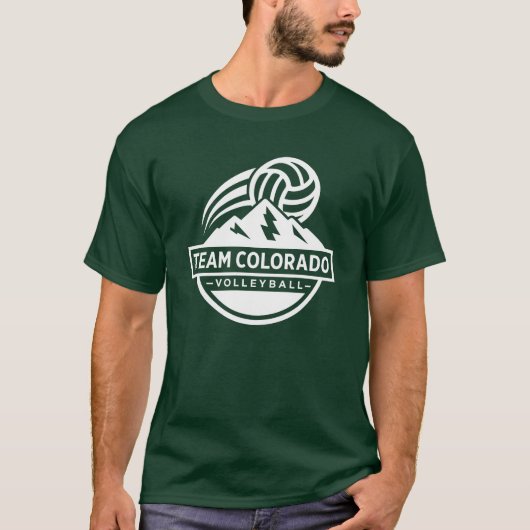Team Colorado Volleybal - 100% Katoen T-shirt (Voorkant)