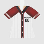 Team Colors Personalized Baseball Jersey Ornament (voorkant)