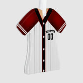 Team Colors Personalized Baseball Jersey Ornament (voorkant)