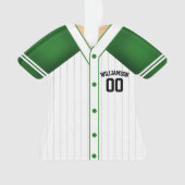 Team Colors Personalized Baseball Jersey Ornament (voorkant)