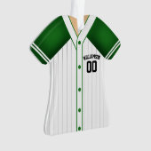 Team Colors Personalized Baseball Jersey Ornament (voorkant)