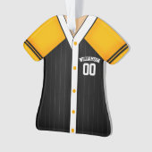 Team Colors Personalized Baseball Jersey Ornament (voorkant)