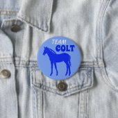 "Team Colt" Blauw Geslacht onthullen Ronde Button 7,6 Cm (In situ)