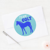 "Team Colt" Koolt Gender onthullen Ronde Sticker (Envelop)