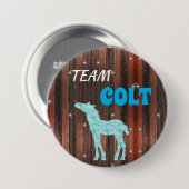 "Team Colt" Roze Gender onthullen Ronde Button 7,6 Cm (Voorkant /achterkant)
