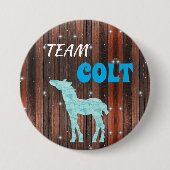 "Team Colt" Roze Gender onthullen Ronde Button 7,6 Cm (Voorkant)