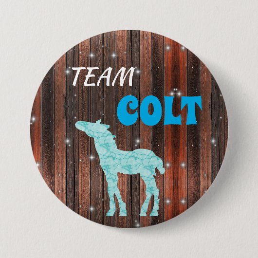 "Team Colt" Roze Gender onthullen Ronde Button 7,6 Cm (Voorkant)
