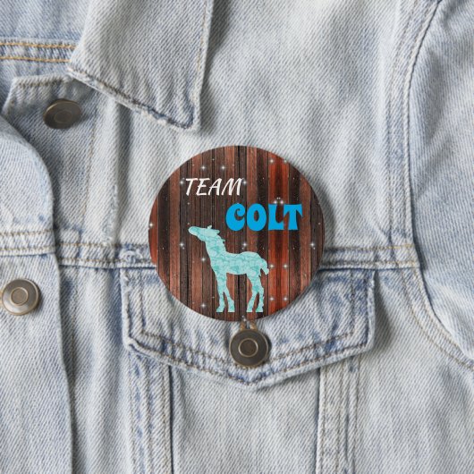"Team Colt" Roze Gender onthullen Ronde Button 7,6 Cm (In situ)