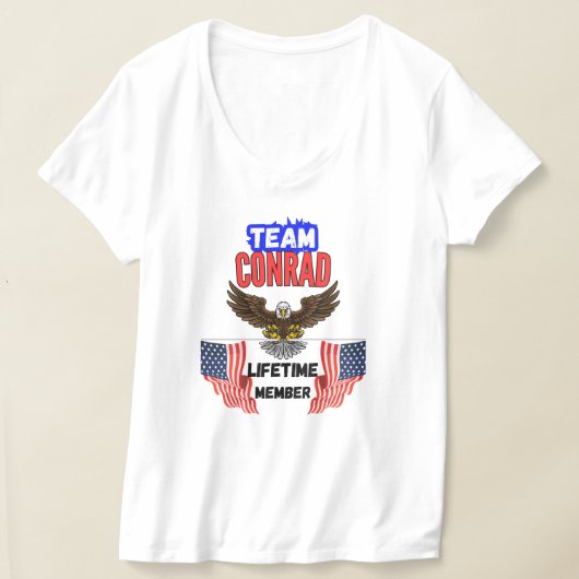 Team Conrad Levenslang Lid V-hals T-shirt (Laagn)