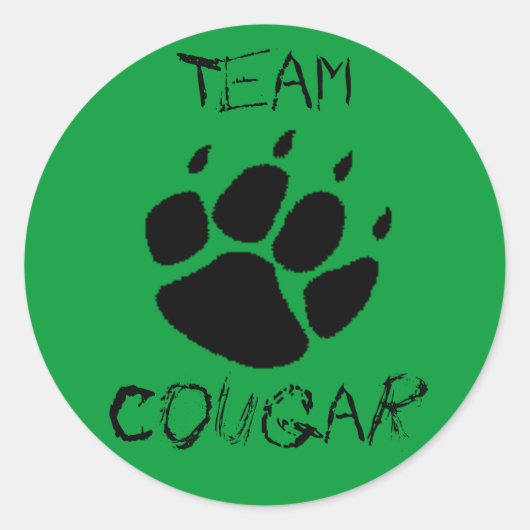 Team Cougar Ronde Sticker (Voorkant)