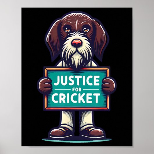 Team Cricket Hunting Squad Grappige Retro Poster (Voorkant)