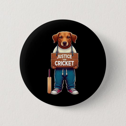 Team Cricket  Ronde Button 5,7 Cm (Voorkant)