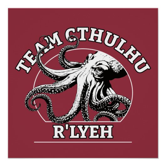Team Cthulhu R'lyeh Lovecraft Perfect Poster (Voorkant)