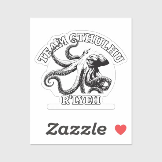 Team Cthulhu R'lyeh Lovecraft Sticker (Vel)